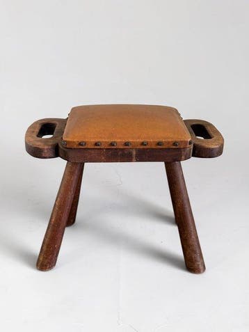 Tabouret - Chêne - Tabouret laitier espagnol vintage