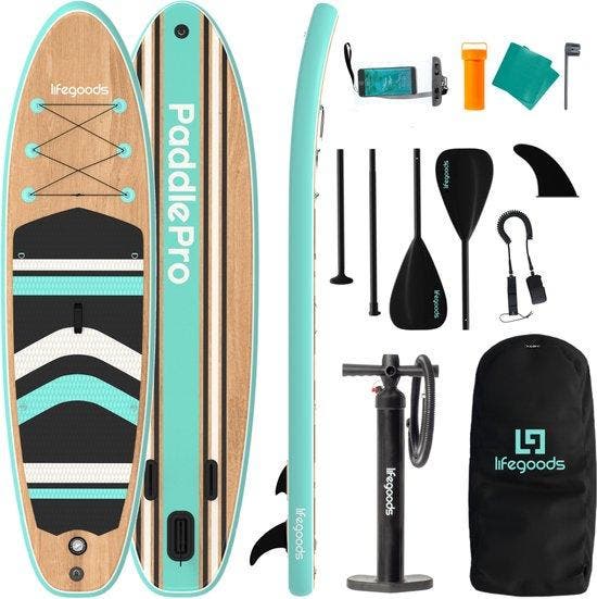 2dekans | LifeGoods PaddlePro SUP Board - Opblaasbaar Paddle, Watersport en Boten, Suppen, Ophalen of Verzenden