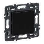 Legrand Val Full Device zwarte plaat met schroefbevestiging, Verzenden