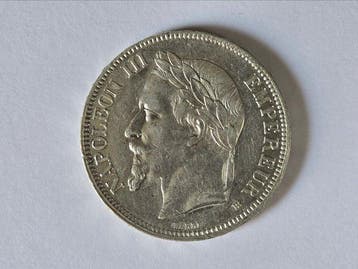 Frankrijk. Napoléon III. 5 Francs 1867-BB, Strasbourg