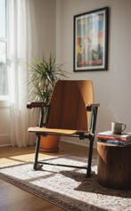 Meneghello - Fauteuil - Bois, Métal - Cinéma - Design, Antiek en Kunst