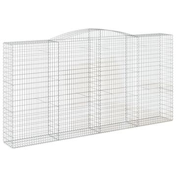 vidaXL Schanskorf gewelfd 400x50x200/220 cm gegalvaniseerd, Verzenden, Nieuw