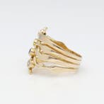 Bague - 18 carats Or jaune - Diamant - Rubis/Émeraude/Saphir
