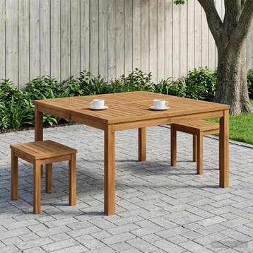 vidaXL Salontafel Naturel 100 x 100,5 x 45 cm Massief Acacia, Verzenden, Nieuw