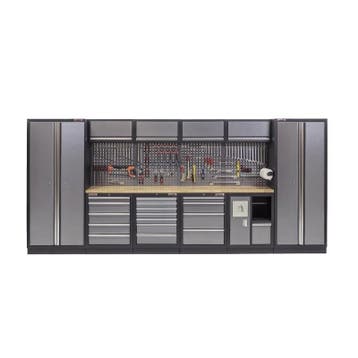 Complete Werkplaatsinrichting, werkbank houten blad,, Doe-het-zelf en Bouw, Werkbanken, Ophalen of Verzenden, Nieuw