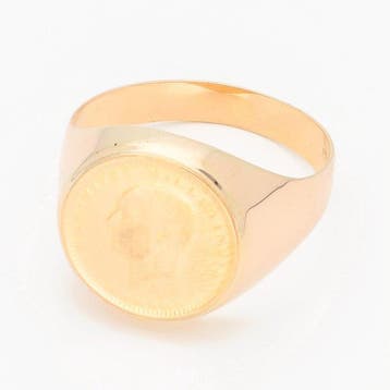 Bague - 18 carats Or jaune - Pièce, Bijoux, Sacs & Beauté, Bagues