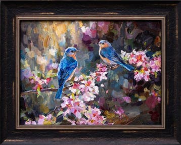 Larissa Alpatova Fedchenko (XX-XXI) - Bluebird Duet, Antiek en Kunst