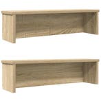 vidaXL Keukenrekken stapelbaar 2 st 50x15x16 cm sonoma, Verzenden