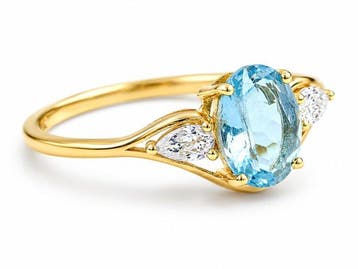 Zonder minimumprijs - Ring - 14 karaat Geel goud - 1.20ct., Nieuw