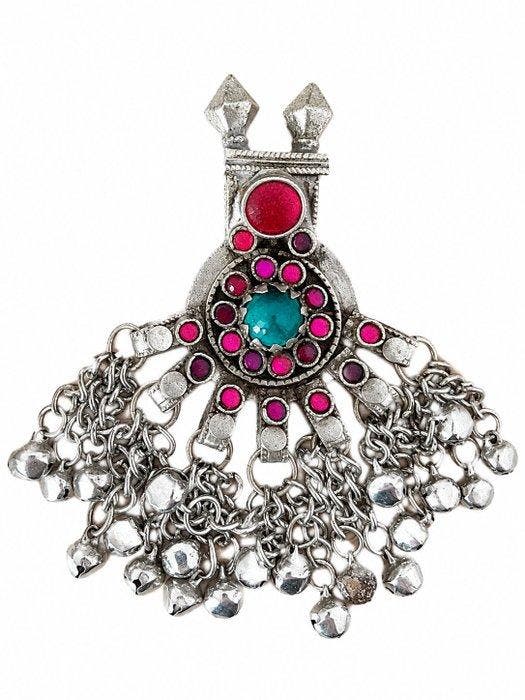 Argent - Pendentif - pendentif tribal Kuchi, Antiquités & Art, Art | Art non-occidental
