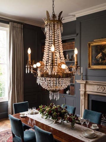 Lustre - Bronze, Cristal, Fer, Laiton