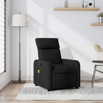 vidaXL Massagestoel met Zwarte Stof, Verzenden, Nieuw