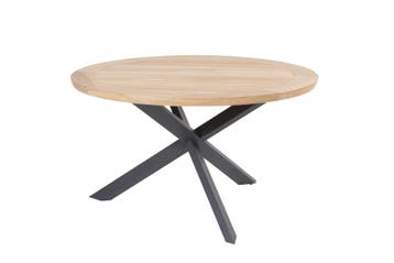 Taste by 4 Seasons Prado tuintafel antraciet met teak blad Ø, Nieuw