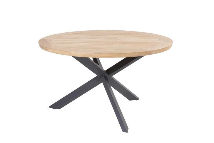 Taste by 4 Seasons Prado tuintafel antraciet met teak blad Ø, Tuin en Terras, Tuinsets en Loungesets