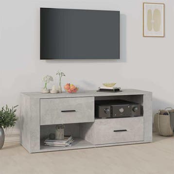 vidaXL Tv-meubel 100x35x40 cm bewerkt hout betongrijs, Verzenden, Nieuw