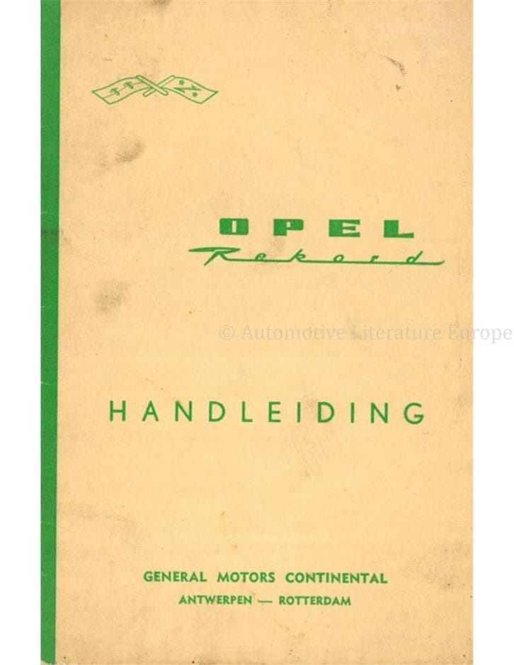 1963 OPEL REKORD INSTRUCTIEBOEKJE NEDERLANDS, Autos : Divers, Modes d'emploi & Notices d'utilisation
