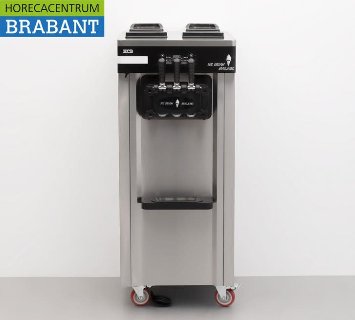 HCB RVS Verrijdbare softijsmachine 2 smaken 230V Horeca, Articles professionnels, Horeca | Équipement de cuisine, Enlèvement ou Envoi