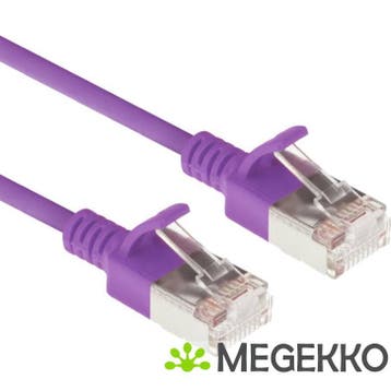 ACT Paarse 5 meter LSZH U/FTP CAT6A datacenter slimline, Verzenden, Nieuw