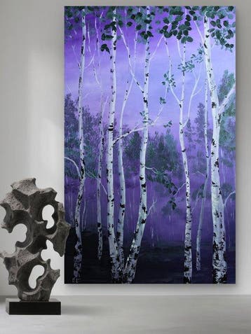 Alla Faber - Amethyst . Serie: Birch Reflections XXL