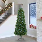 vidaXL Kerstboom met 300 LED met standaard Groen 240 cm PE, Verzenden, Nieuw
