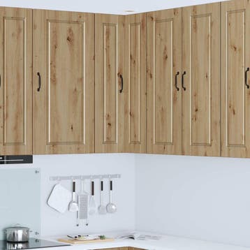 vidaXL Wandhoekkast PORTO Artisan Eiken 57 x 57 x 100 cm, Verzenden