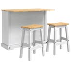 vidaXL Keuken eiland set Corona 3 pcs Wit en Honingwas, Verzenden, Nieuw