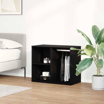 vidaXL Cosmetiek Kast Zwart Eiken 80 x 40 x 65 cm Bewerkt, Verzenden, Nieuw