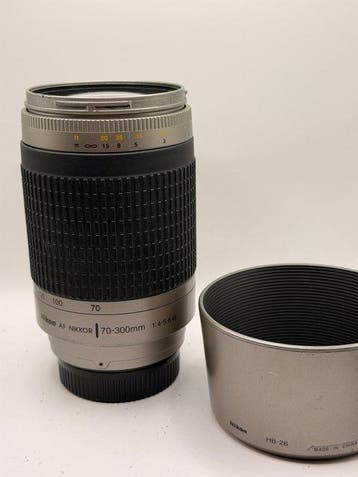 Nikon AF Nikkor 70-300mm f/4-5.6G – Silver + Hood Objectif à, Nieuw