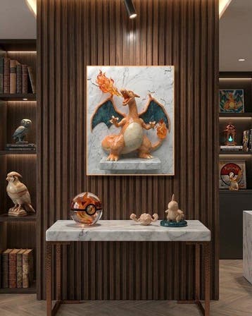 AT9 - [Canvas L] Charizard - Marmo e Vetro, Nieuw