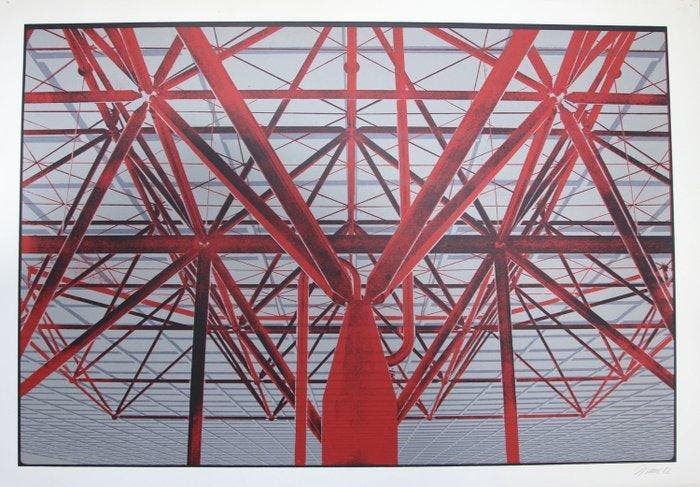 Gerd Winner (1936) - Ohne Titel / Stadtansicht, Antiquités & Art, Antiquités | Autres Antiquités