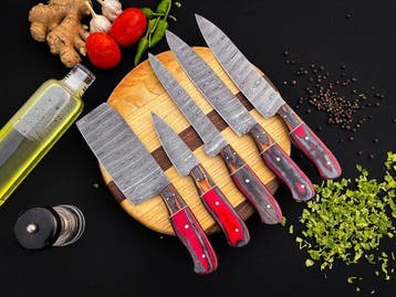 Keukenmes - Kitchen knife set - Lx 313 - Staal, Hout,
