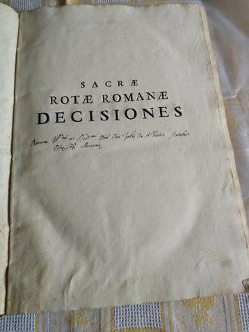 Fabio de Albertis - Sacrae Rotae Romanae - 1783