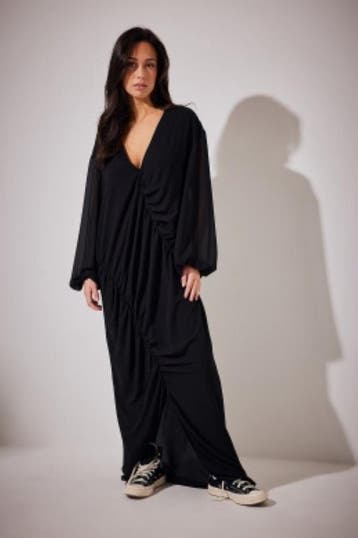 NA-KD Ruched Front Maxi Dress Dames Jurk - Maat 42 (Jurken), Kleding | Dames, Jurken, Verzenden, Nieuw