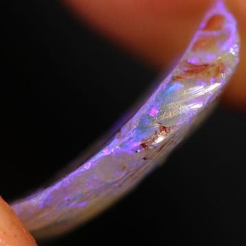 3,26 ct néon bleu-vert vif fossile de coquille brut Cristal-, Verzamelen