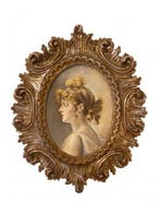 Edoardo Tofano (1838-1920) - Ritratto di ragazza di profilo