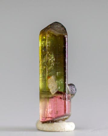 Uniek, roze- en groen tweekleurige tourmalijn • 1,05 ct •