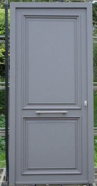 pvc voordeur , deur , buitendeur 100 x 220 wit / kwartsgrijs, Doe-het-zelf en Bouw, Kunststof, 80 tot 100 cm, 215 cm of meer, Nieuw