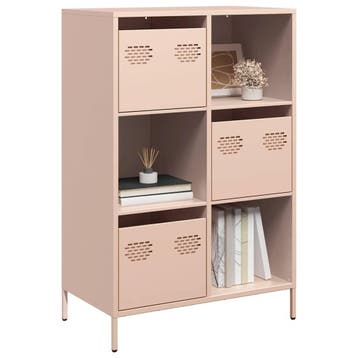 vidaXL Hoge kast 68x39x103,5 cm staal roze, Verzenden, Nieuw