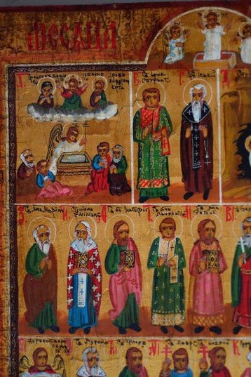 Icoon - Russisch-orthodoxe icoon Menaion Icon August -