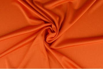 15 meter stretch voering - donker oranje, Verzenden, 120 cm of meer, Oranje, Polyester