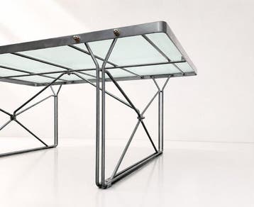 IKEA - Niels Gammelgaard - Eettafel - Moment - Glas, Metaal