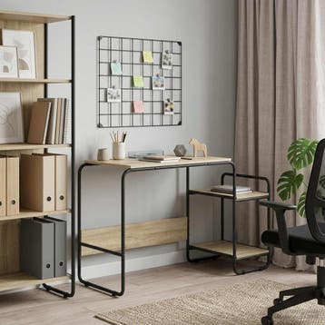 vidaXL Bureau met opslag Sonoma Eiken 131,5 x 50 x 75,5 cm, Verzenden