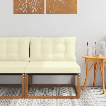 vidaXL Buiten Midden Sofa Massief Acacia Hout Naturel, Verzenden, Nieuw