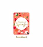1 Wenskaart  Kaartje uit spanje - goudfolie - sinterklaas, Diversen, Wenskaarten, Ophalen of Verzenden, Nieuw