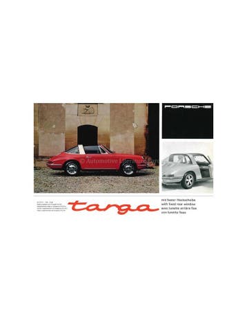 1968 PORSCHE 911 TARGA LEAFLET, Nieuw