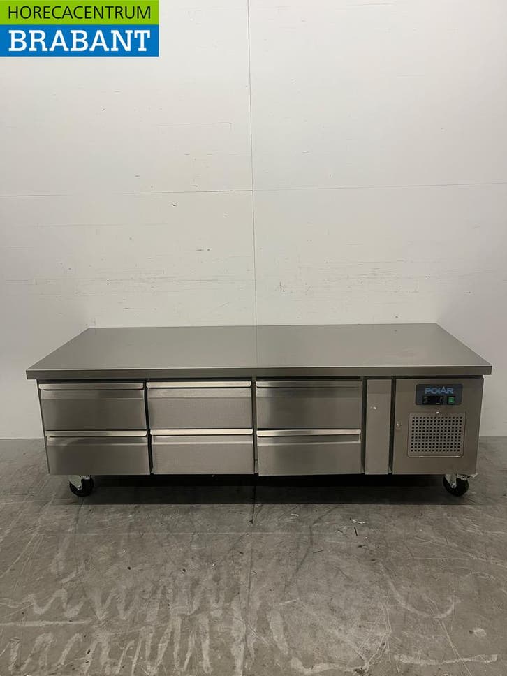 Acier inoxydable Polar DA465 Établi réfrigéré 6 tiroirs, Articles professionnels, Horeca | Équipement de cuisine, Envoi