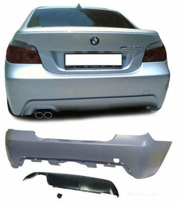 M Pakket Achterbumper + Diffuser BMW 5 Serie E60 E61 B2036, Auto-onderdelen, Nieuw, Achter, BMW, Bumper
