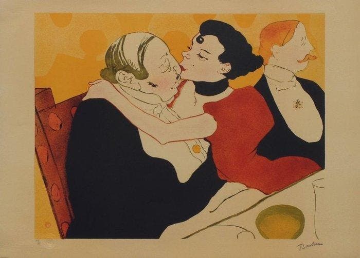 Henri de Toulouse-Lautrec (1864-1901), after - Reine de Joie, Antiek en Kunst, Antiek | Overige Antiek