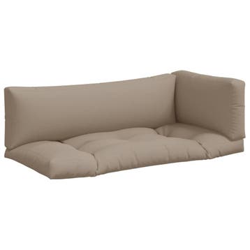 Palletkussens set (3 st) taupe: 67% korting! Sla nu je sl..., Verzenden, Zo goed als nieuw, Overige materialen
