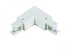 Luxar 3-Fase-Rail hoekverbinder wit buitenkant, Verzenden, Nieuw, Metaal